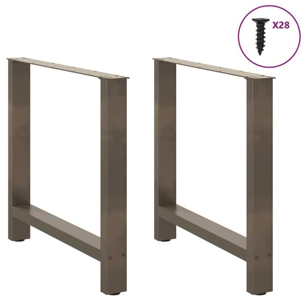 Soffbordsben naturstål 2 st 70x(72-73) cm stål