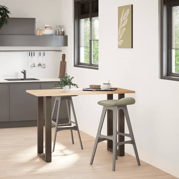 Soffbordsben U-formade 2 st naturstål 50x(90-91) cm stål