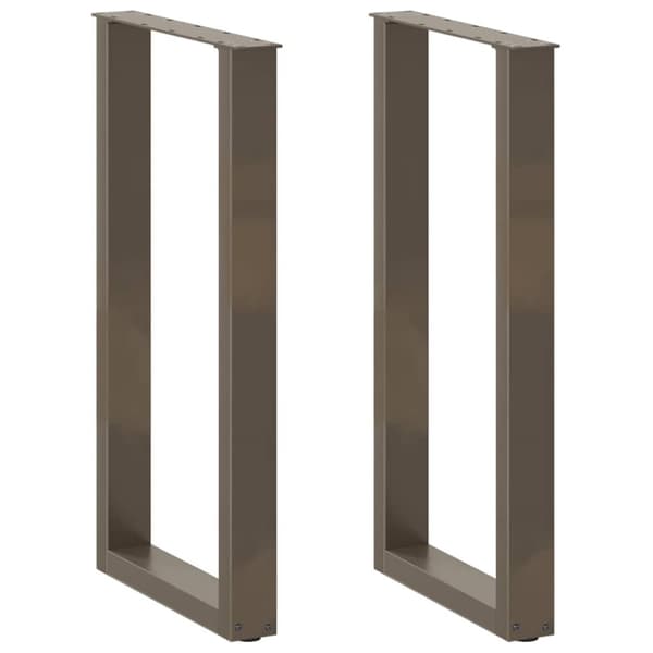 Soffbordsben U-formade 2 st naturstål 50x(90-91) cm stål