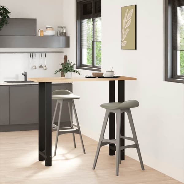 Soffbordsben svart 2 st 50x(110-111) cm stål