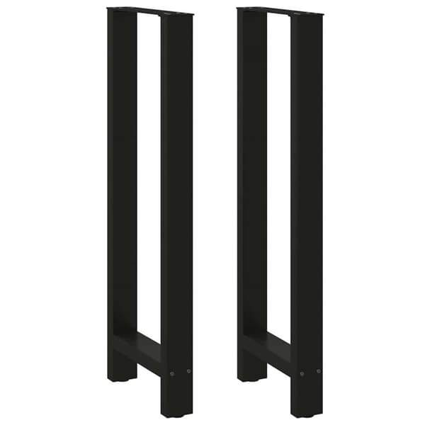 Soffbordsben svart 2 st 50x(110-111) cm stål