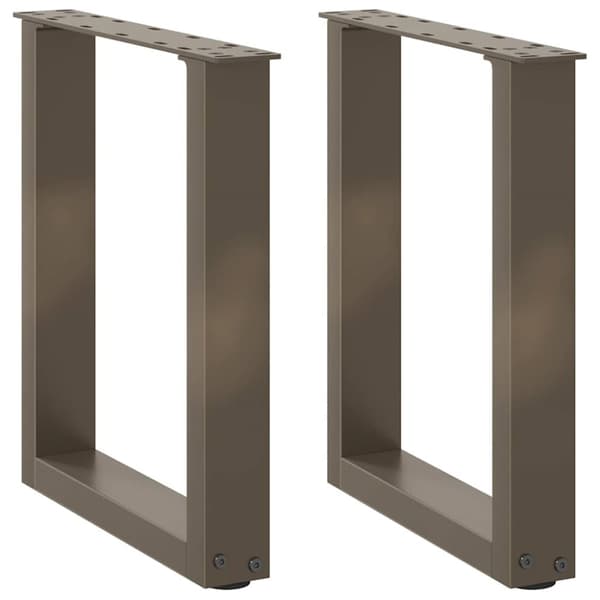 Soffbordsben U-formade 2 st naturstål 28x(42-43) cm stål