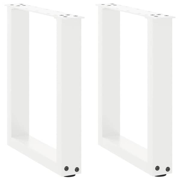 Soffbordsben U-formade 2 st vit 38x(42-43) cm stål