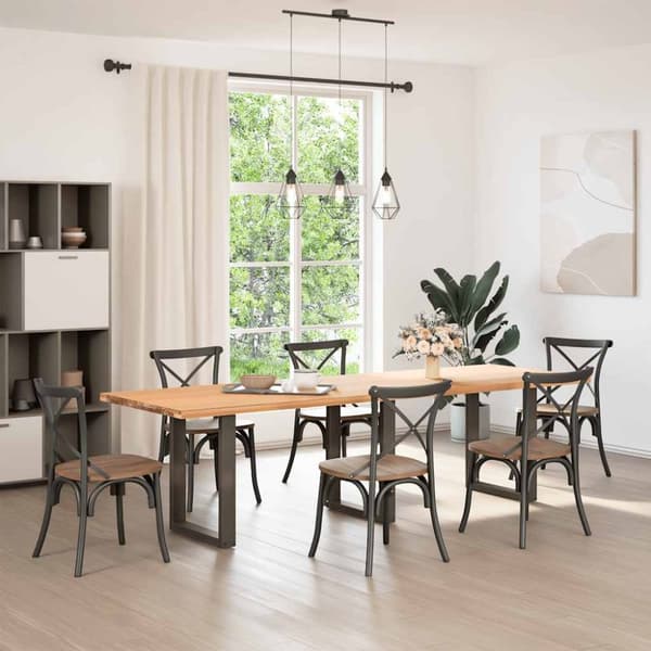 Soffbordsben U-formade 3 st naturstål 70x(72-73) cm stål
