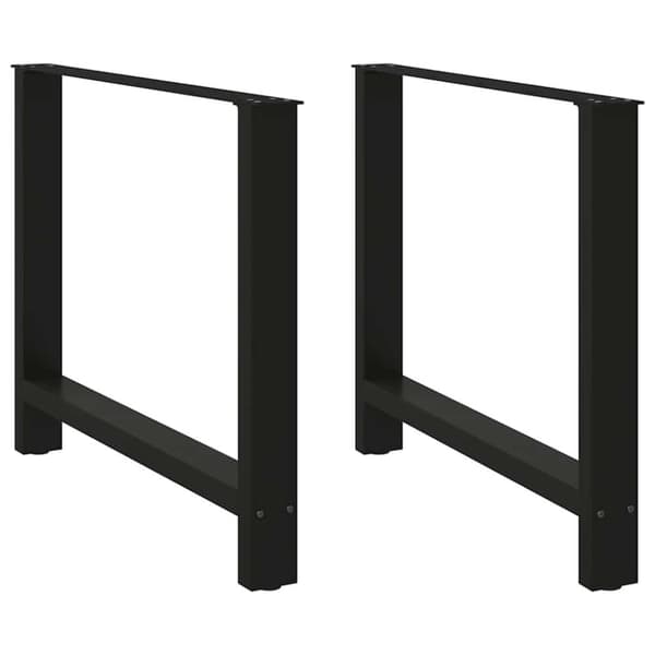 Soffbordsben svart 2 st 90x(72-73) cm stål