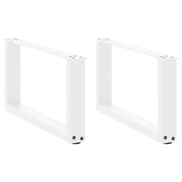 Soffbordsben U-formade 2 st vit 60x(30-31) cm stål