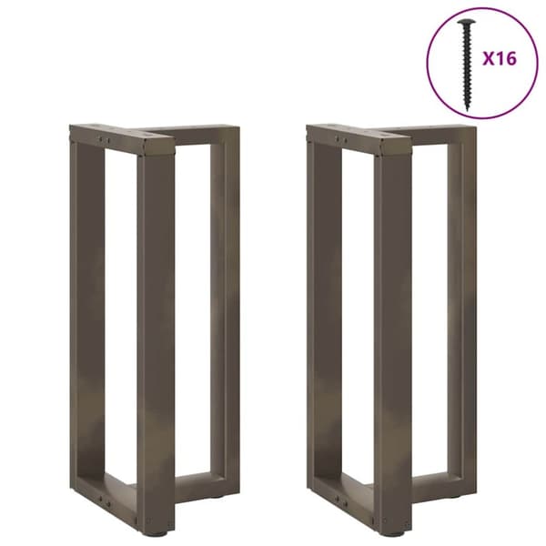 Barbordsben T-formade 2 st svarta 40x35x(90-91) cm stål
