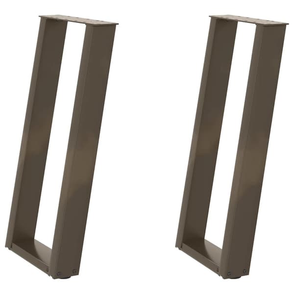 Konsolbordsben U-formad 2 st naturstål 38x(72-73) cm stål
