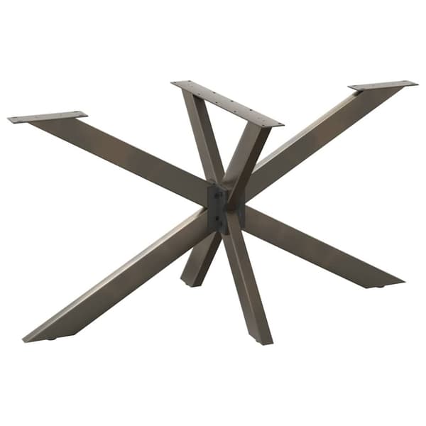 Matbordsben spindelform naturstål 150x78x(72-73) cm stål