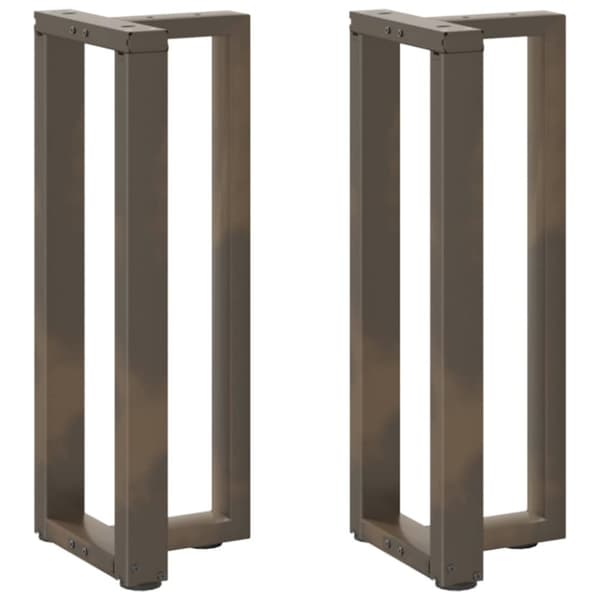 Konsolbordsben T-formad 2 st naturstål 38x25x(72-73) cm stål