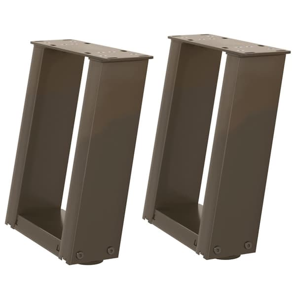 Soffbordsben U-formade 2 st naturstål 30x(30-31) cm stål