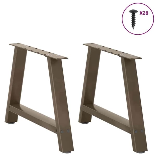 vidaXL Sohvapöydän jalat A-muotoiset 2 kpl 70x(42-43) cm teräs
