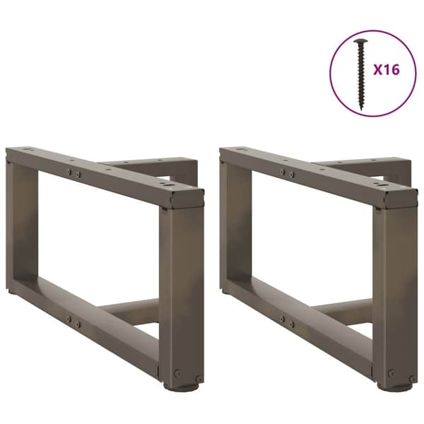 vidaXL Salongbordben T-formet 2 stk svart 60x25x(30-31) cm stål