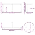 Miniatyrbilde 10 av 10: vidaXL Salongbordben T-formet 2 stk svart 60x25x(30-31) cm stål