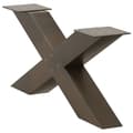 Miniatyrbilde 4 av 10: vidaXL Salongbordben X-formet 2 stk naturstål 70 x (30-31) cm stål