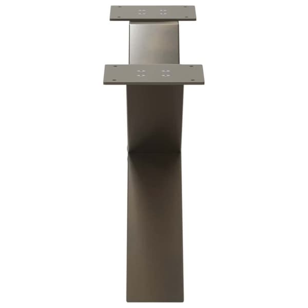 vidaXL Salongbordben X-formet 2 stk naturstål 70 x (30-31) cm stål