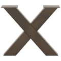 Miniatyrbilde 5 av 10: vidaXL Salongbordben X-formet 2 stk naturstål 50x(42-43) cm stål