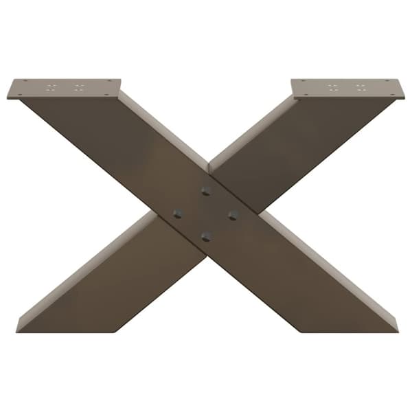 vidaXL Salongbordben X-formet 2 stk naturstål 50x(30-31) cm stål