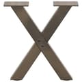 Miniatyrbild 4 av 9: vidaXL Soffbordsben X-formade 2 st naturstål 37x(30-31) cm stål