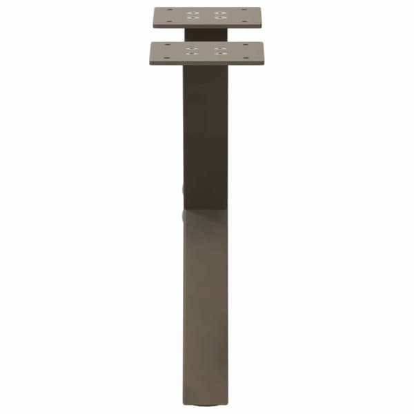 vidaXL Soffbordsben X-formade 2 st naturstål 37x(30-31) cm stål