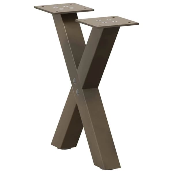 vidaXL Salongbordben X-formet 2 stk naturstål 40x(30-31) cm stål