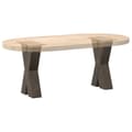 Miniatyrbilde 8 av 10: vidaXL Salongbordben X-formet 2 stk naturstål 38 x (42-43) cm stål