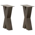 Miniatyrbilde 1 av 10: vidaXL Salongbordben X-formet 2 stk naturstål 38 x (42-43) cm stål
