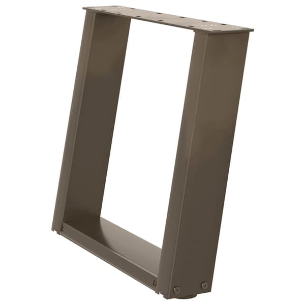 vidaXL Soffbordsben U-formade 2 st naturstål 50x(42-43) cm stål