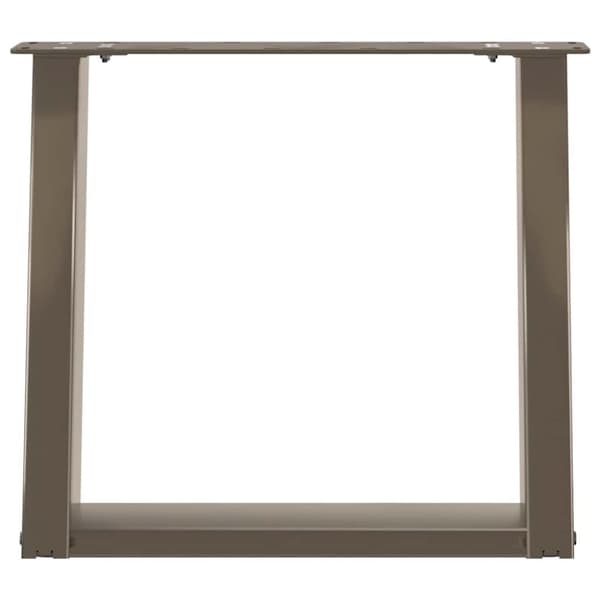 vidaXL Soffbordsben U-formade 2 st naturstål 50x(42-43) cm stål