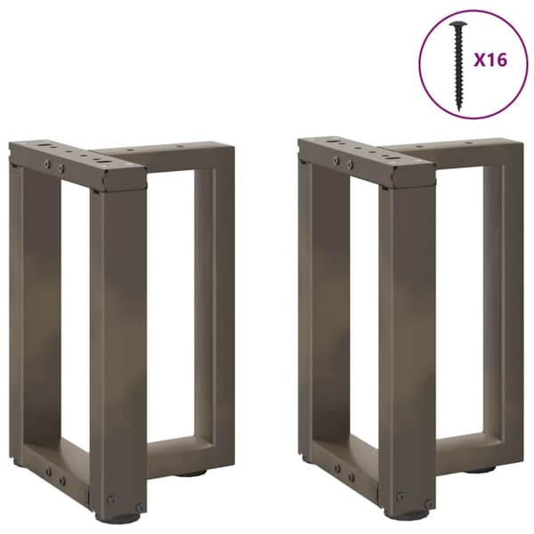 vidaXL sohvapöydän jalat T-muotoiset 2 kpl 28x25x(42-43) cm teräs