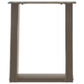 Pikkukuva 5 / 10: vidaXL sofabordben U-formet 2 stk. naturstål 28x(42-43) cm stål