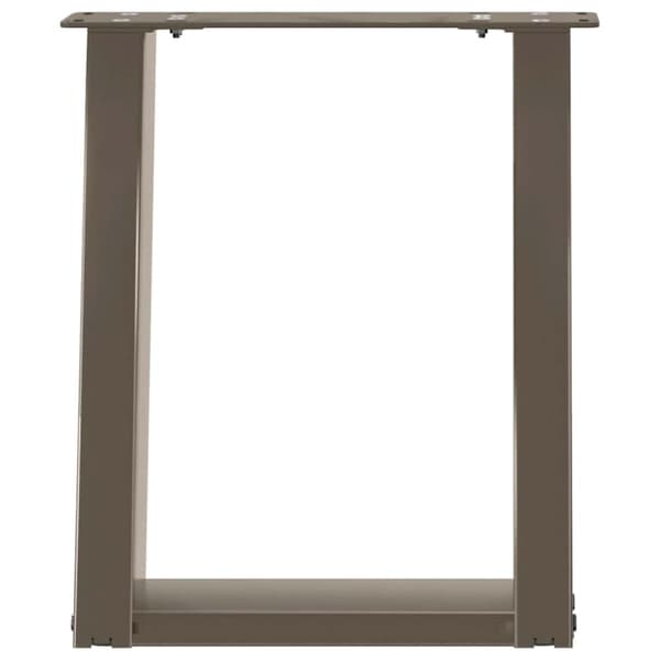 vidaXL sofabordben U-formet 2 stk. naturstål 28x(42-43) cm stål