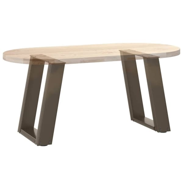 vidaXL sofabordben U-formet 2 stk. naturstål 28x(42-43) cm stål