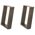 Pikkukuva 2 / 10: vidaXL sofabordben U-formet 2 stk. naturstål 28x(42-43) cm stål