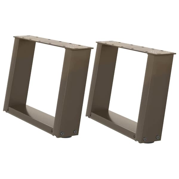vidaXL sofabordben U-formet 2 stk. naturstål 40x(30-31) cm stål