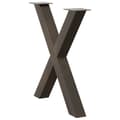 Pikkukuva 4 / 10: vidaXL Ruokapöydän jalat X-muotoiset 2 kpl Luonnonvärinen teräs 70x(72-73) cm Teräs