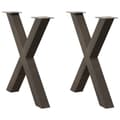 Pikkukuva 1 / 10: vidaXL Ruokapöydän jalat X-muotoiset 2 kpl Luonnonvärinen teräs 70x(72-73) cm Teräs