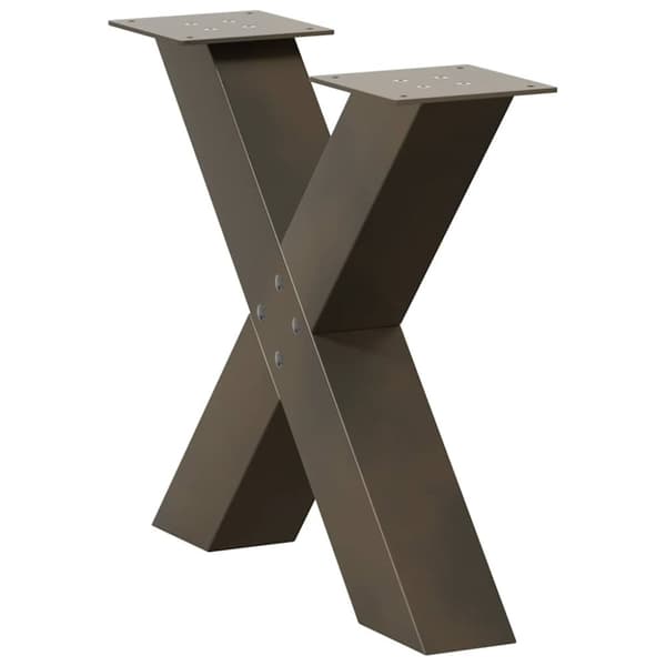vidaXL sofabordben X-formet 2 stk. naturstål 50x(42-43) cm stål