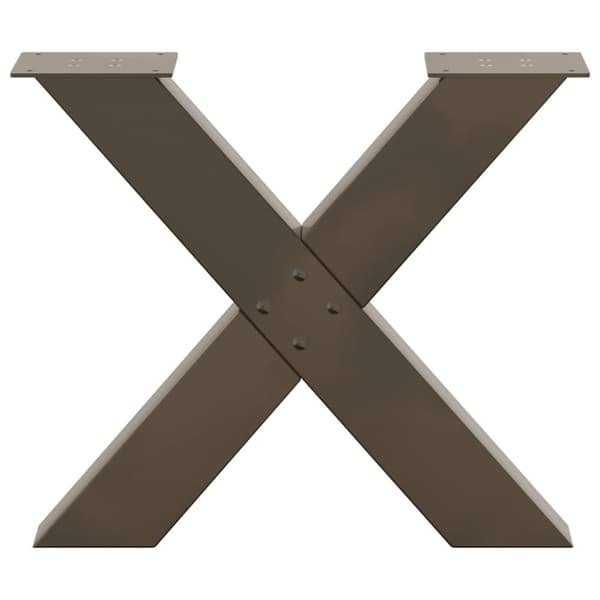 vidaXL sofabordben X-formet 2 stk. naturstål 50x(42-43) cm stål