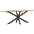 Miniatyrbilde 6 av 9: vidaXL Spisebordben edderkoppformet svart 150x78x(72-73) cm stål