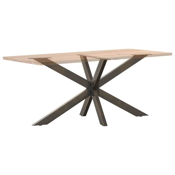 vidaXL Spisebordben edderkoppformet svart 150x78x(72-73) cm stål