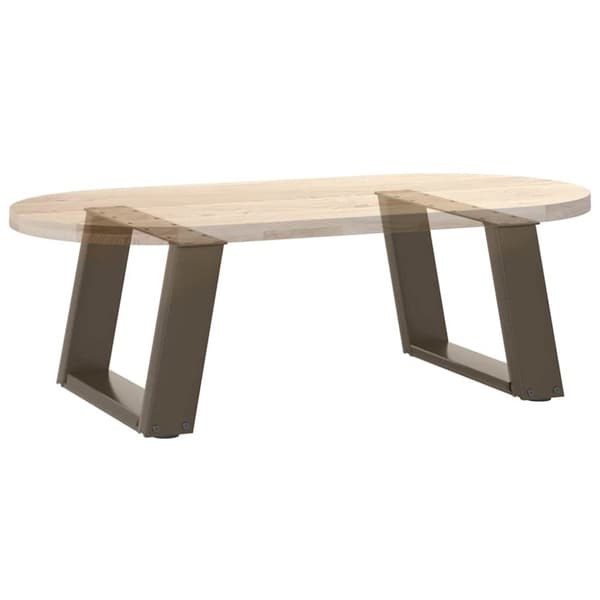 vidaXL Soffbordsben U-formade 2 st naturstål 40x(30-31) cm stål