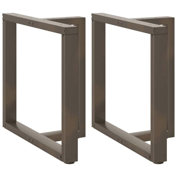 vidaXL Spisebordben T-formet 2 stk svart 70x35x(72-73) cm stål