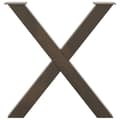 Pikkukuva 5 / 10: vidaXL Ruokapöydän jalat X-muotoiset 2 kpl Luonnonvärinen teräs 80x(72-73) cm Teräs