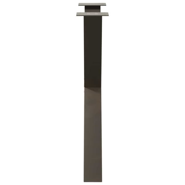 vidaXL Spisebordsben X-formet 2 stk. naturstål 80x(72-73) cm stål