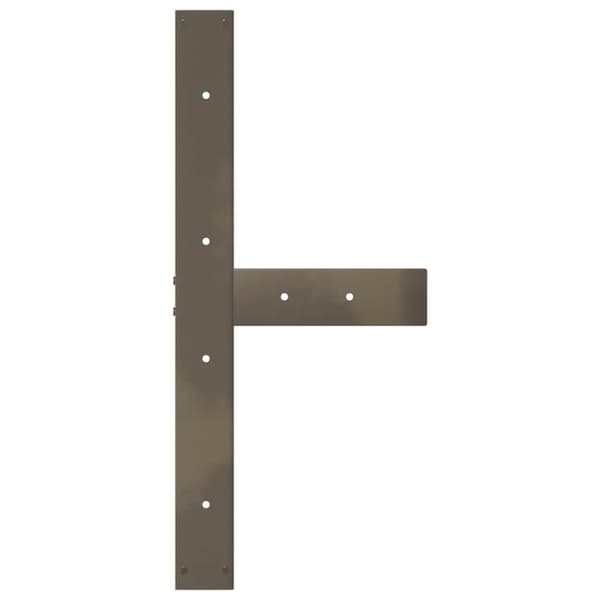 vidaXL Spisebordsben T-formet 2 stk. naturstål 80x35x(72-73) cm stål