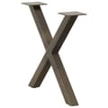 Miniatyrbillede 4 af 10: vidaXL sofabordben X-formet 2 stk. naturstål 50x(42-43) cm stål