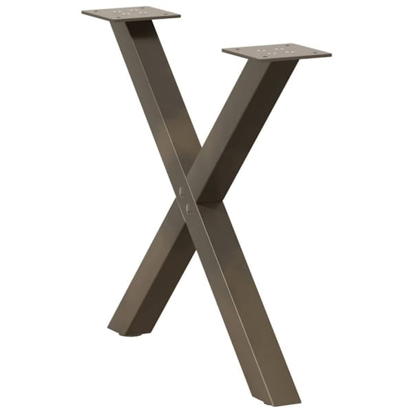 vidaXL sofabordben X-formet 2 stk. naturstål 50x(42-43) cm stål