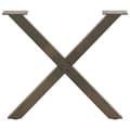 Miniatyrbillede 5 af 10: vidaXL sofabordben X-formet 2 stk. naturstål 50x(42-43) cm stål