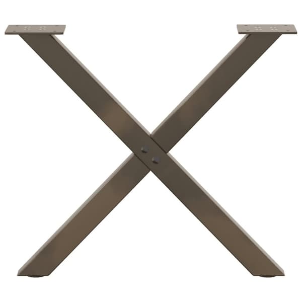 vidaXL sofabordben X-formet 2 stk. naturstål 50x(42-43) cm stål